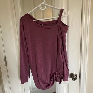 Cute purple cold shoulder sweater size L